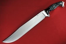 Busse Custom MOAB .40" Satin INFI Blade, Black G10 G-rexed Green Marble Handle