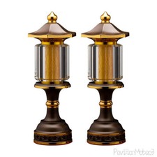 Heavy Pair LED Lamp 3 Colors Light Buddha Shine Table Altar Zen Feng Shui Decor