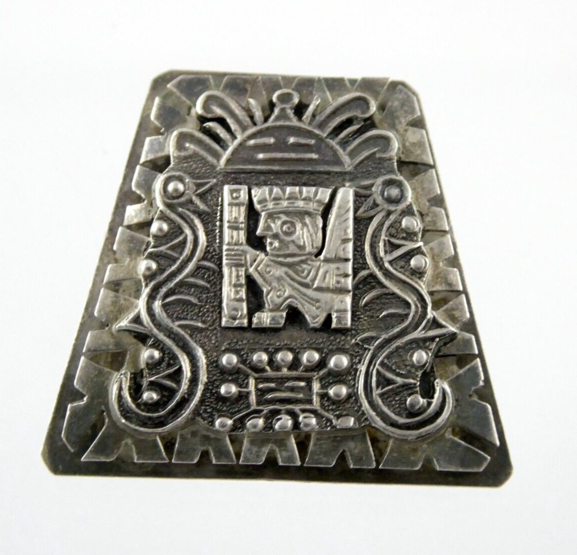 【Waviness】 Cinematic Stamp Brooch Silver Designer CMB Peru Sterling Silver Glyph Brooch or Pin 8.2g