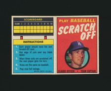 1970 Topps Scratch Off Claude Osteen Dodgers ULTRA HIGH GRADE CENTERED