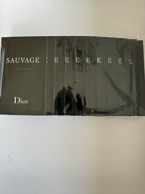 Dior Sauvage Eau De Toilette EDT Sample Spray .03oz, 1ml New in Card Pack Of 10