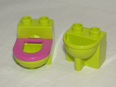 Lego Duplo Wc Und Waschbecken Grun Rosa Haus Badezimmer Ebay