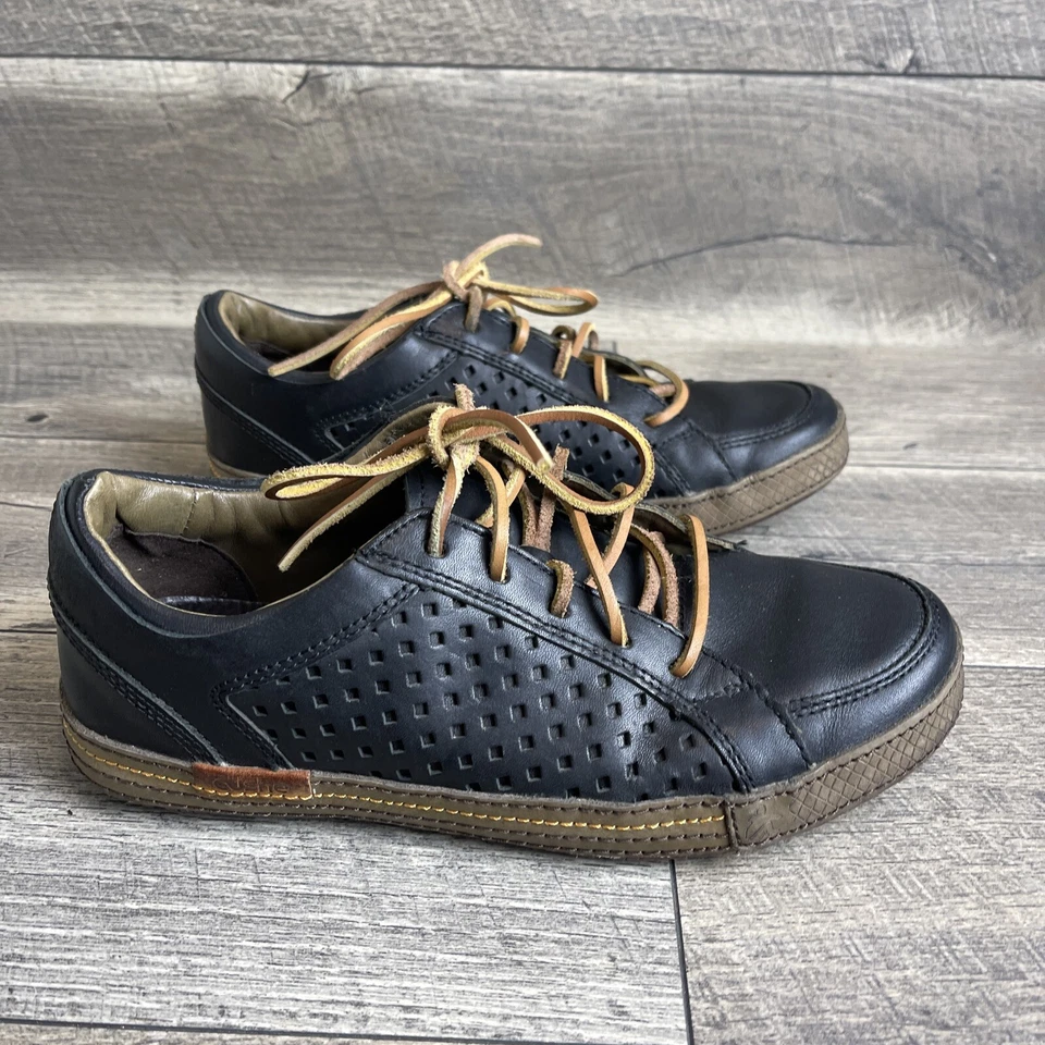 Zapatos con cordones Cushe Shumakers Mark LTD para hombre de cuero negro cómodos talla 8 Foto 3 de 4