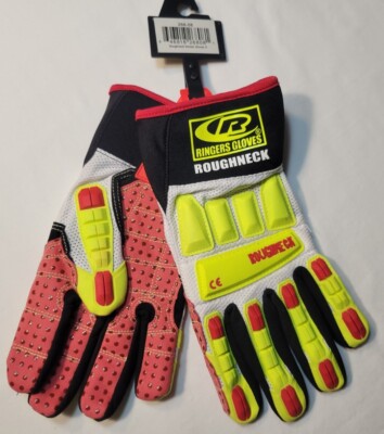 Ringers Roughneck Vented Gloves 268-08 Mechanics Impact Protection Size Small 