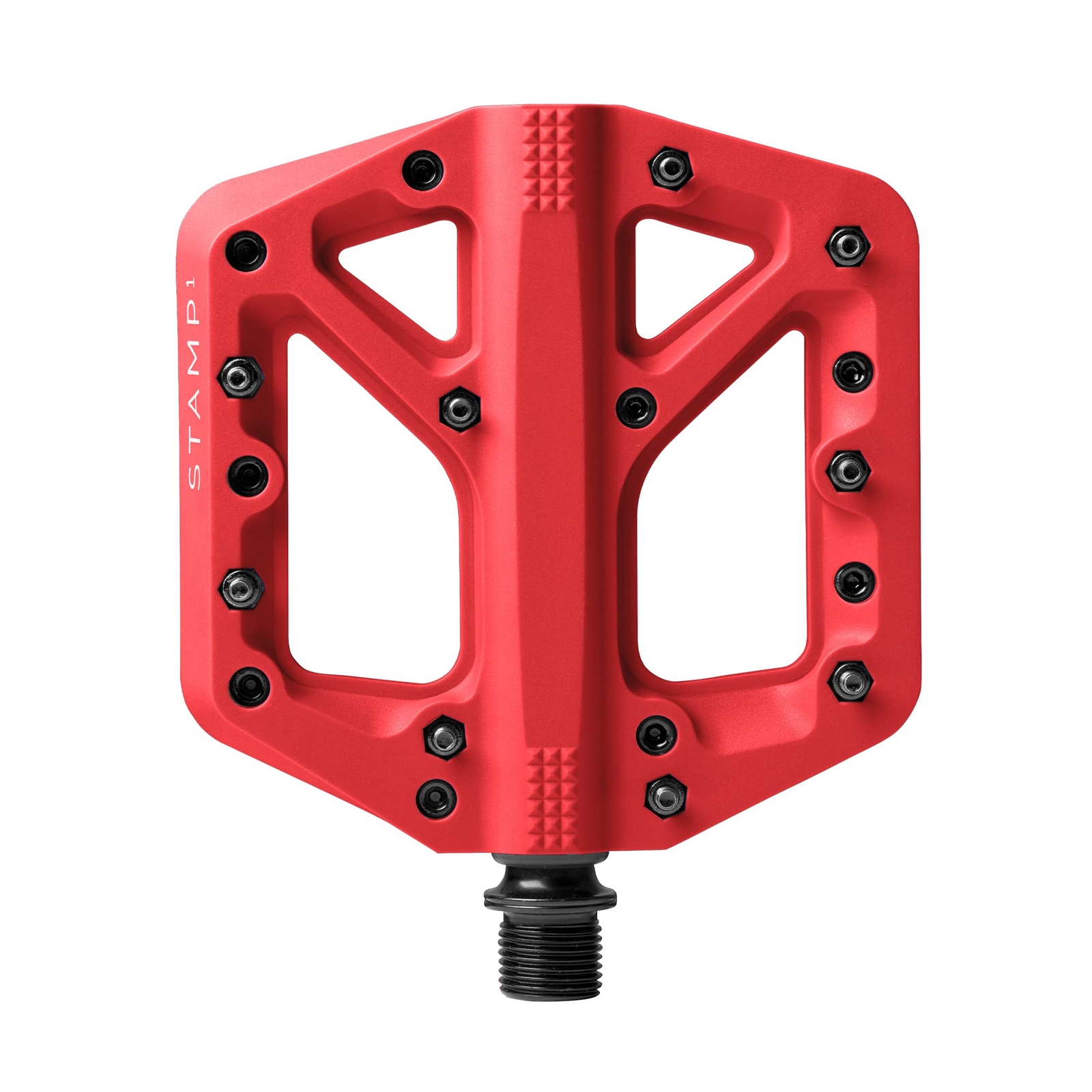 Crankbrothers Stamp 7, Pedali Unisex Singolo Rosso Taglia unica