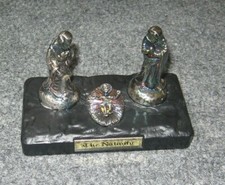 The Nativity Christmas Display Trinity Broadcasting Network TBN Metal Figures
