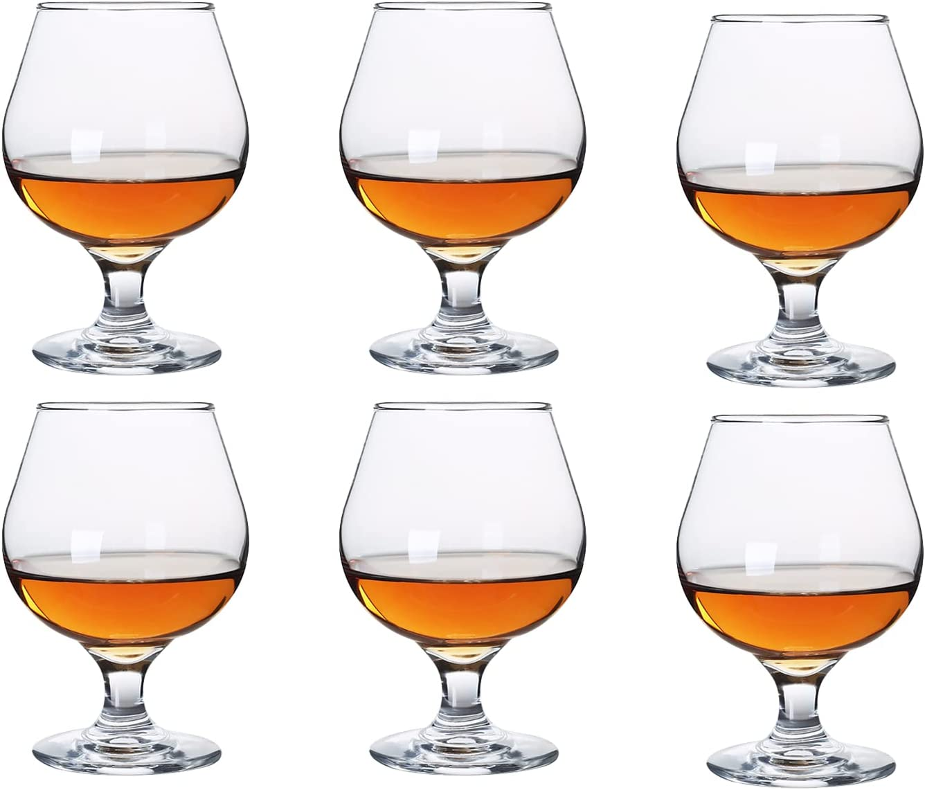 Glsairy Cute Shot Glasses Small Brandy Snifters Set of 6 Cognac Clear