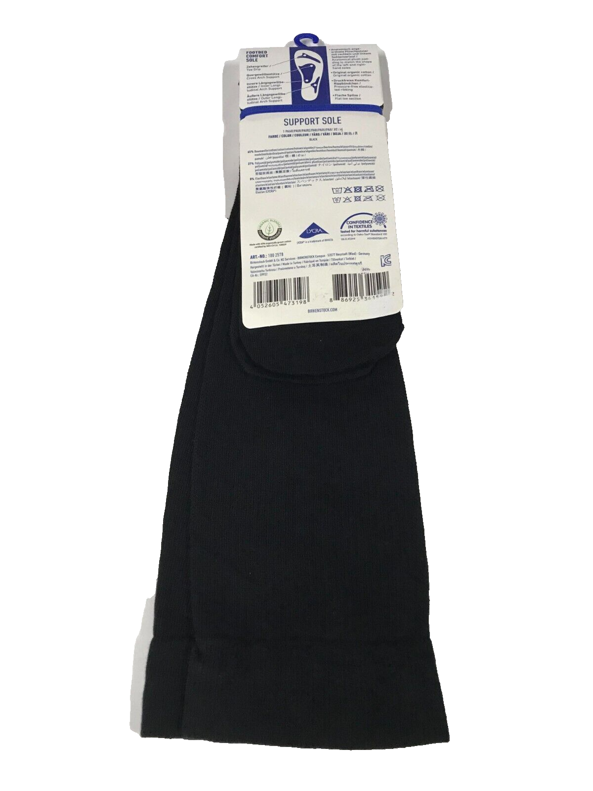 SAOLA NUOVE calze Birkenstock uomo plantare suola comoda taglia 12 14 1 paio nere