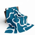 Fleece Blanket - Abstract Design, Modern Organic Fluid Shapes