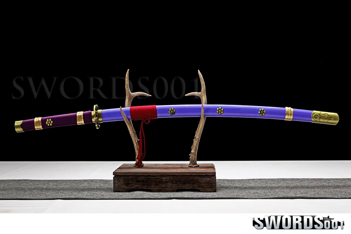 Zoro Katana Purple Blade real sharp Japanese Samurai Sword Yamato