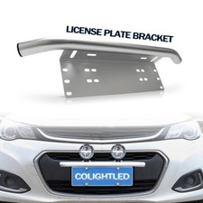 Front Bumper Number Plate Holder for LED Work Light Bar Mount Bracket 4x4 4WD