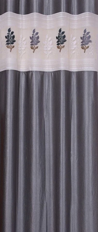 Juego de 2 cortinas de puerta de ventana boho con ojales de poliéster 5 7 9 pies - gris Foto 2 de 4