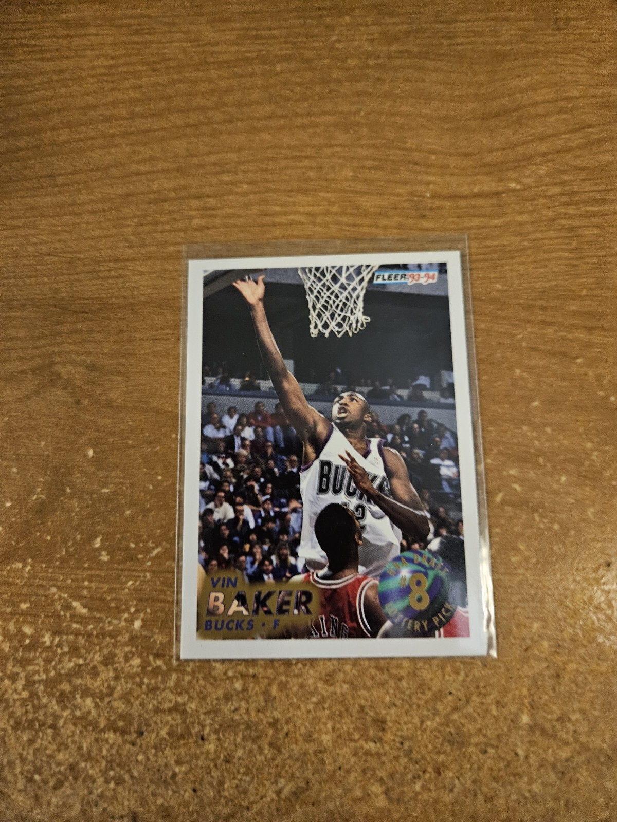199394 FLEER BASKETBALL LOTTERY PICK 8 VIN BAKER RC MILWAUKEE BUCKS