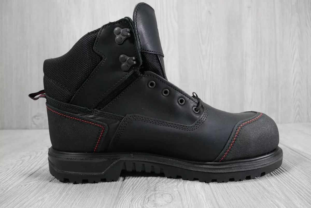 Red Wing Mens 2400 BRNR XP 6 inch Black Safety Toe Boot Waterproof