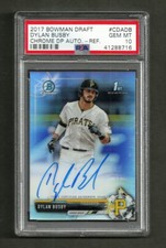 Dylan Busby PSA 10 2017 Bowman Chrome Draft Picks Auto Pirates