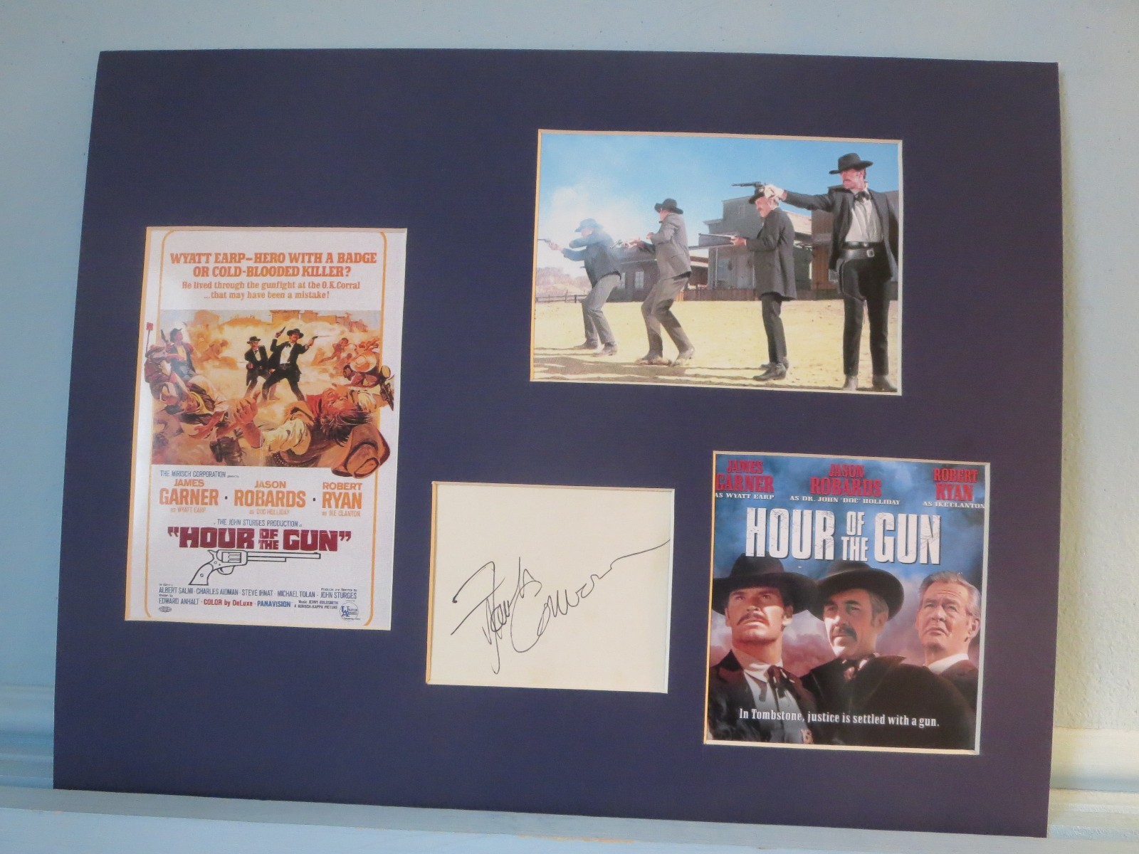 James Garner as Wyatt Earp "Hour of the Gun" signed Frank Converse as