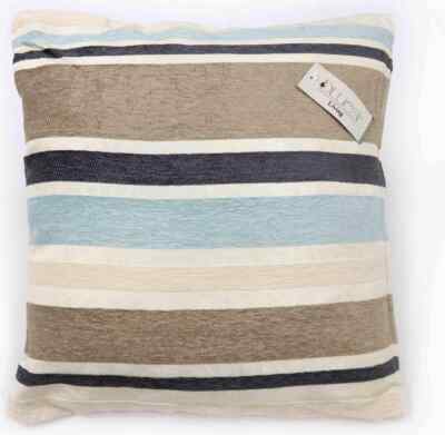 Homescapes Cuscino da pavimento blu - New England Stripe - 50 x 50 cm | Leroy Merlin