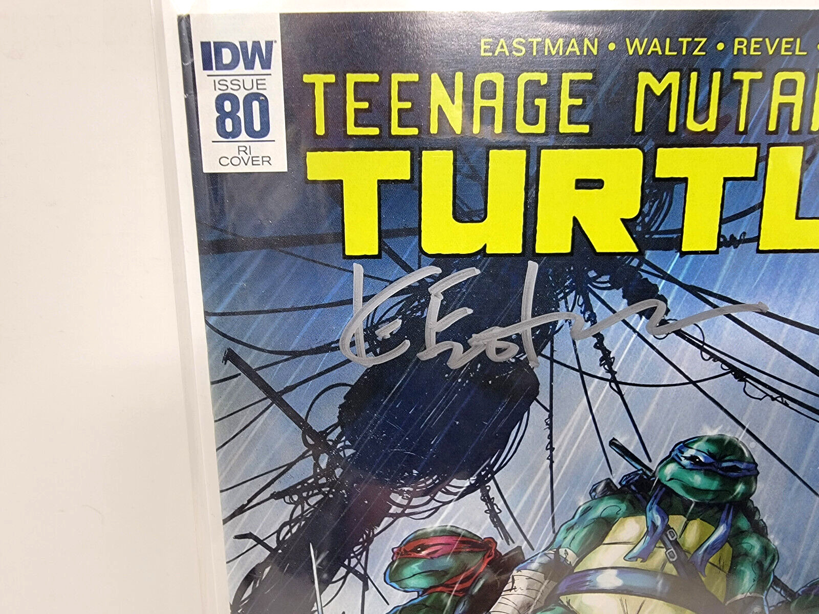 TEENAGE MUTANT NINJA TURTLES #80 GALUSHA INCENTIVE EASTMAN SIGNED *2018* 9.2