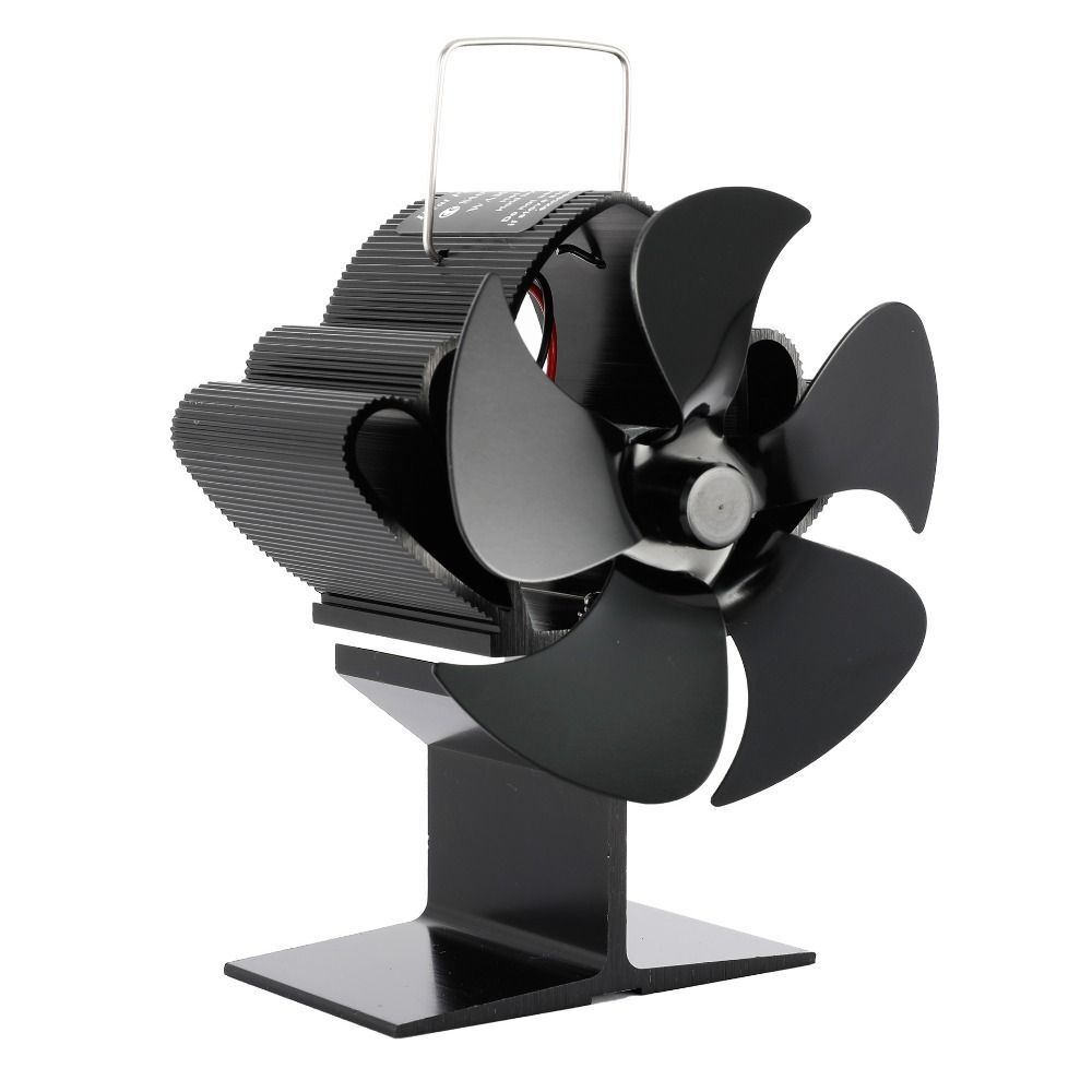 Warmer Winter 5 Blade Stove Fan Fireplace Fan Eco Heat Powered Wood Log  Burner | eBay