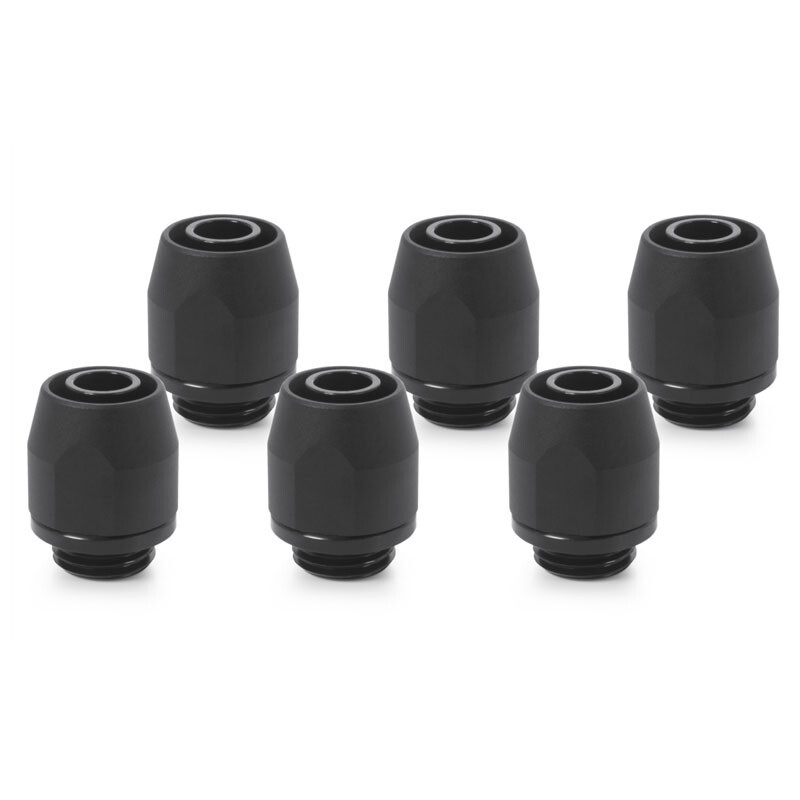 Alphacool 17454 Black Fitting kit Brass 1/4" 24 mm 1.8 cm Aluminum 17454
