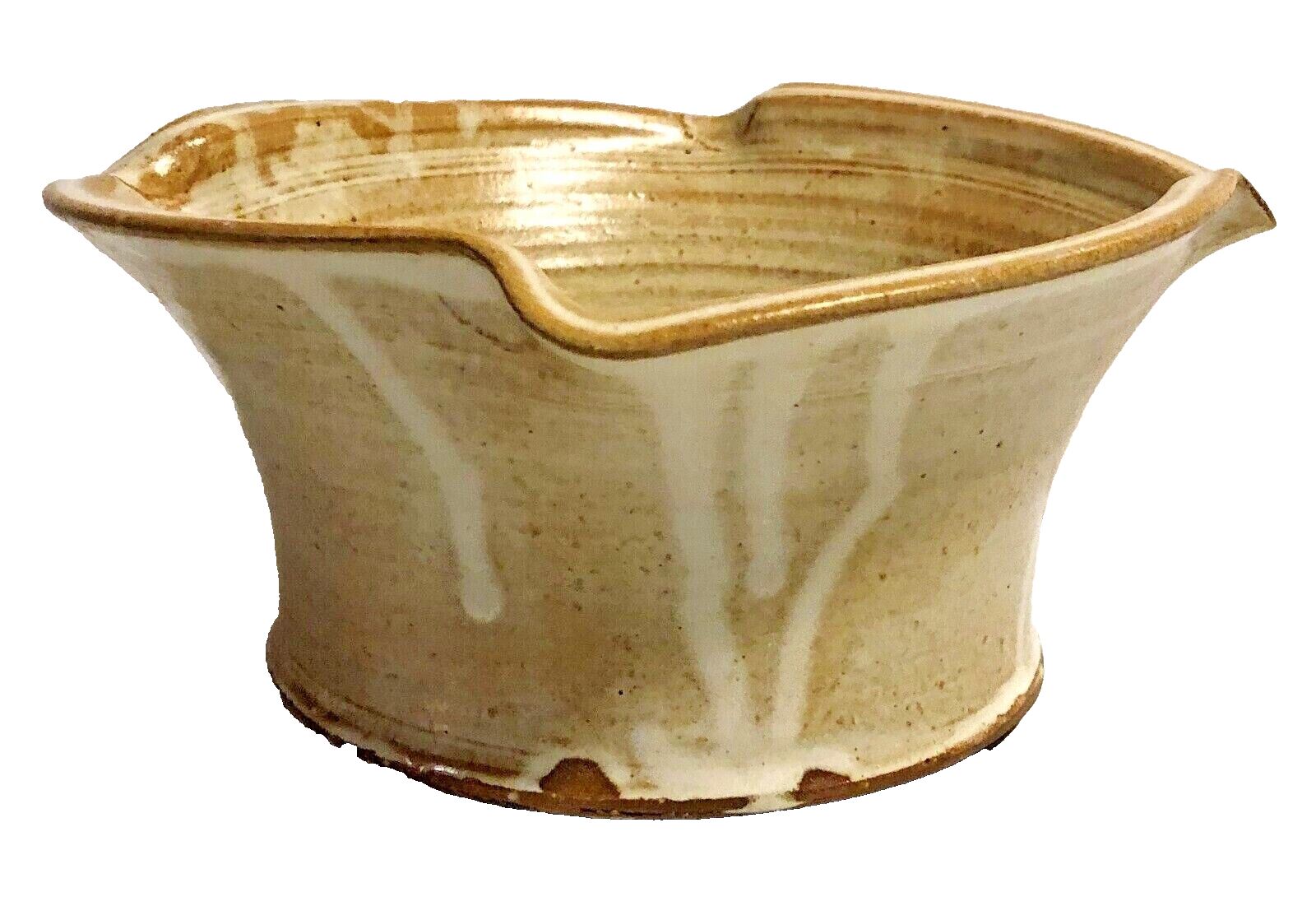 Potsalot Pottery Bread Bowl Yellow Brown eBay