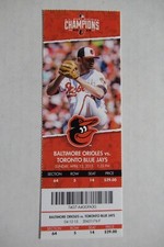 BALTIMORE ORIOLES VS BLUE JAYS 4/12/2015 FULL TICKET~ PILLAR/BAUTISTA/JONES+ HRs