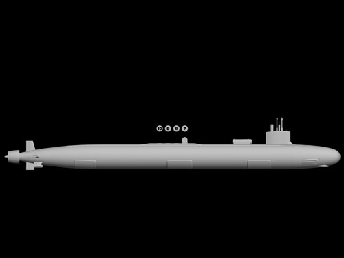 USS Arizona (SSN-803) VA Class Block V SSGN Sub 1:200 scale with Missile Launch - Picture 14 of 26