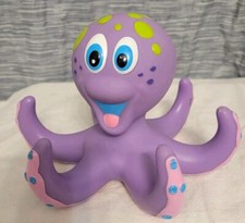 2010 Nuby 6.5" Purple Octopus Hoopla Floating Bath Toy