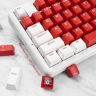 Red White PBT Keycaps Set Doubleshot OEM For Cherry MX Mechanical Keyboards