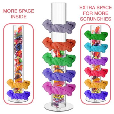 2 Acryl-Scrunchie-Halter – Haargummi-Organizer Für Teenager-Mädchen, Transparent