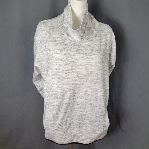 Tek Gear Heather Gray Mock Neck Kangaroo Pocket Pullover Sweatshirt