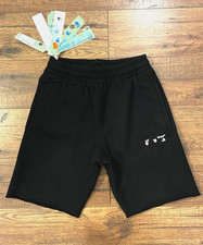 OFF-WHITE Men s Black Sweat Shorts XS New With Tags Designer Luxury