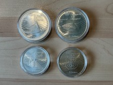 4er-Set Silber Münzen, Kanada, 925/1000, Olympische Spiele Montreal 1976
