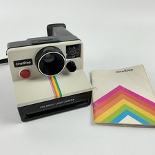 Vintage Polaroid One Step Land Camera Rainbow Stripe SX-70 Untested