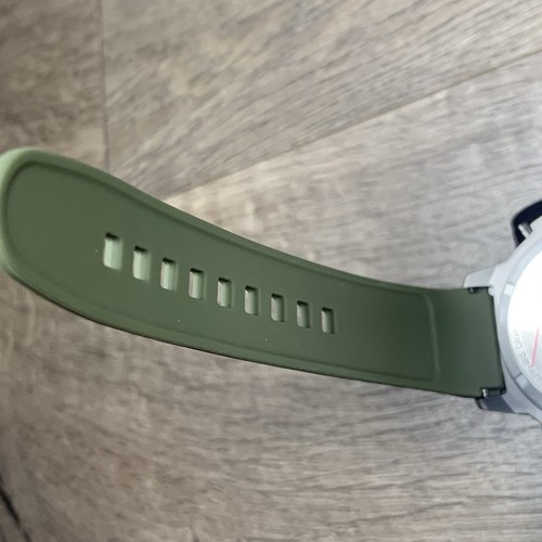 Ferragamo Sport Chrono Watch IP Gunmetal / Olive Green Band New In Box $1050 - Picture 8 of 14
