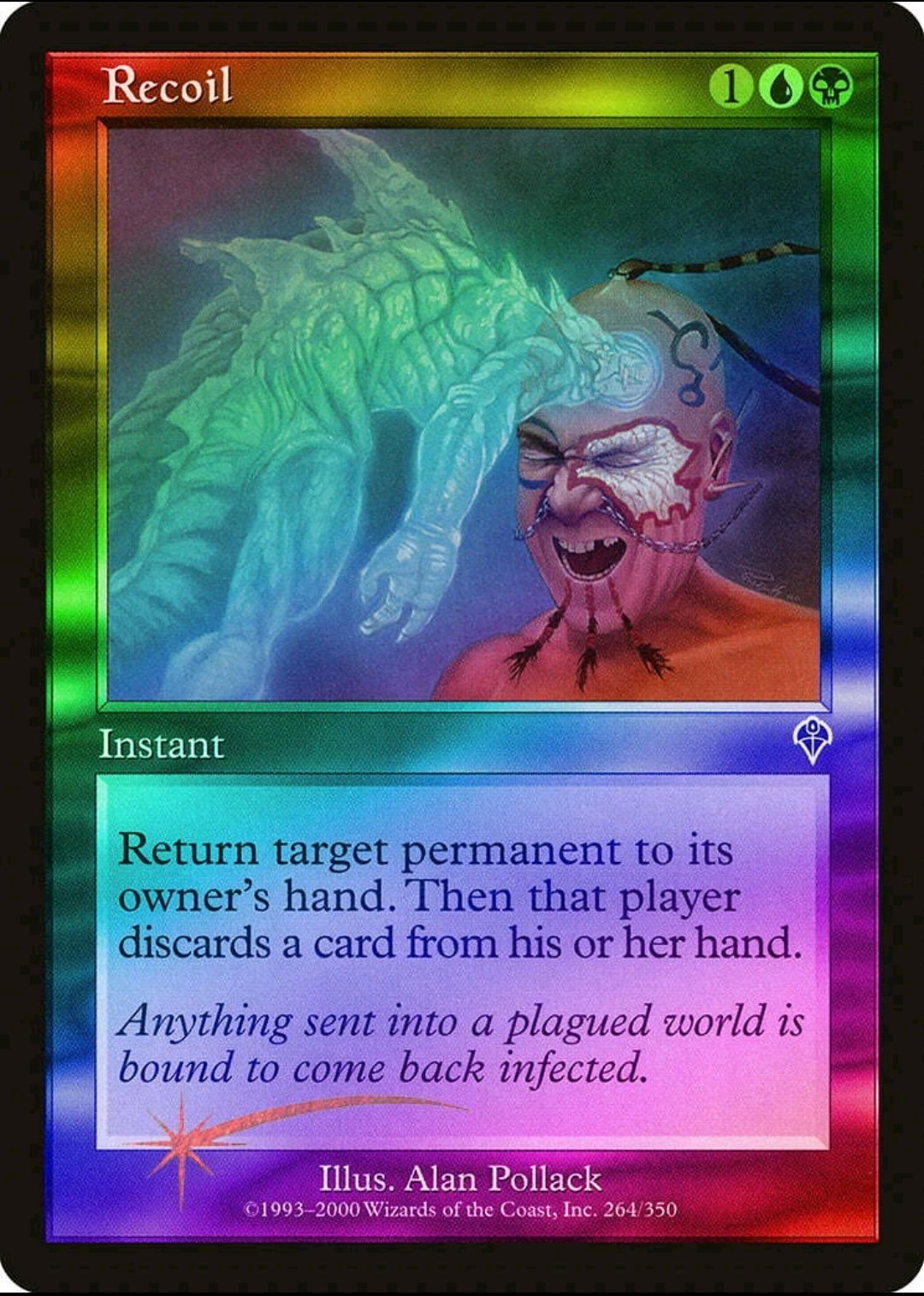 Magic the Gathering RECOIL #264/350 Invasion Gold Foil Common NM 2000