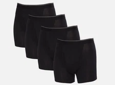 Kirkland Signature Men's Boxer Brief Pima Cotton 4 Pack | Black | Medium