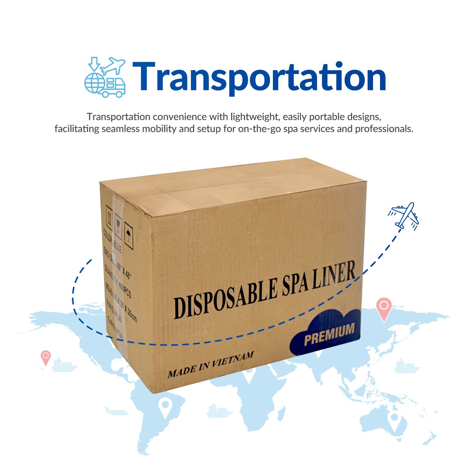 200 Pcs Blue Disposable Pedicure Spa Liners Foot Bath Bags Nail Salon Supply