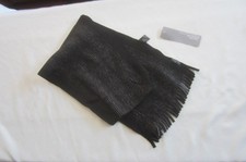 New with Tags Black  Gray Wool  Acrylic FRAAS Scarf - 11" by 64" - Germany