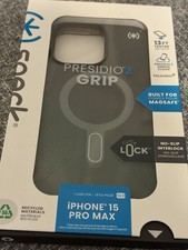 Speck Presidio2 Grip MagSafe with ClickLock Case for Apple iPhone 15 Pro Max...