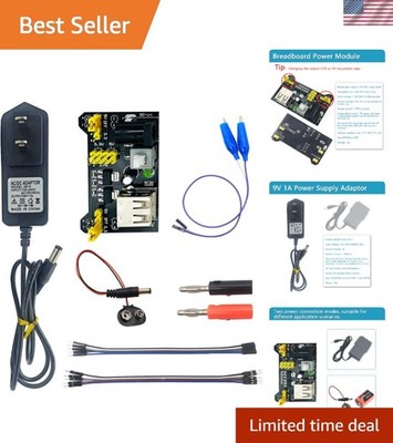 arduino Power Supply Breadboard 3.3V 5V Power Supply Module+ 9V 1A Adaptor 5....