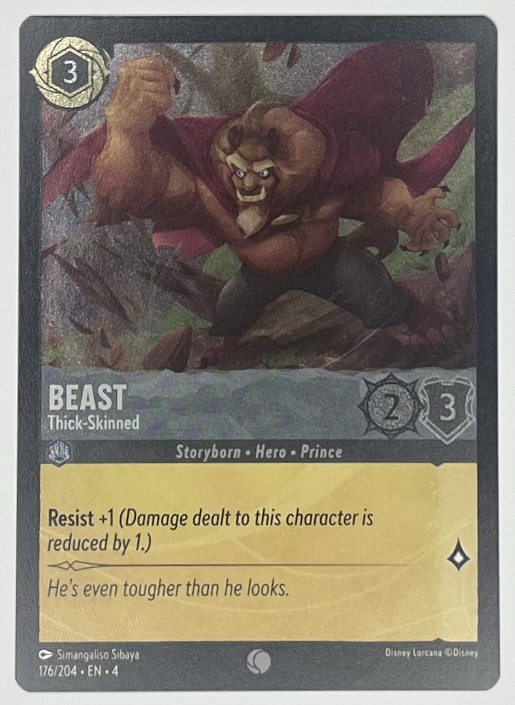 Beast Thick-Skinned 176/204 Cold Foil Ursula's Return Disney lorcana NM