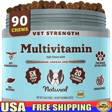 Vet Strength Multivitamin Chews Dogs Joint Immune Digestive Support 90ct New