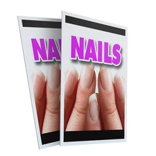 Nails (2-Pack) 24" x 36" Plastic Signs | Sign Insert 4mm Corrugated Plastic S...