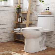 HOROW Elongated One-Piece Toilet ADA Toilet 17.3" with Comfort Chair Height Seat