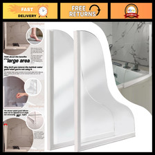 2 Pack Large Shower Splash Guard - Silicone Base  Acrylic Plate, Water Saver