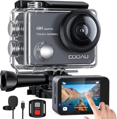 COOAU CU-SPC002 Action Cam HD 4K 64MP WiFi Unterwasserkamera 40M