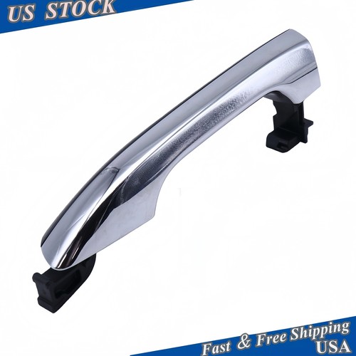Chrome & Black Outer Door Handle Front Left Driver For 16-20 Kia Optima 82651D