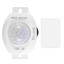 PIR Infrared Motion Sensor Detector DC5-24V Auto on Off Timer  Home LED7585