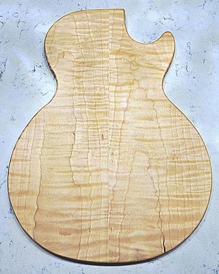 Handcrafted Curly Maple LP Guitar Cutting Board